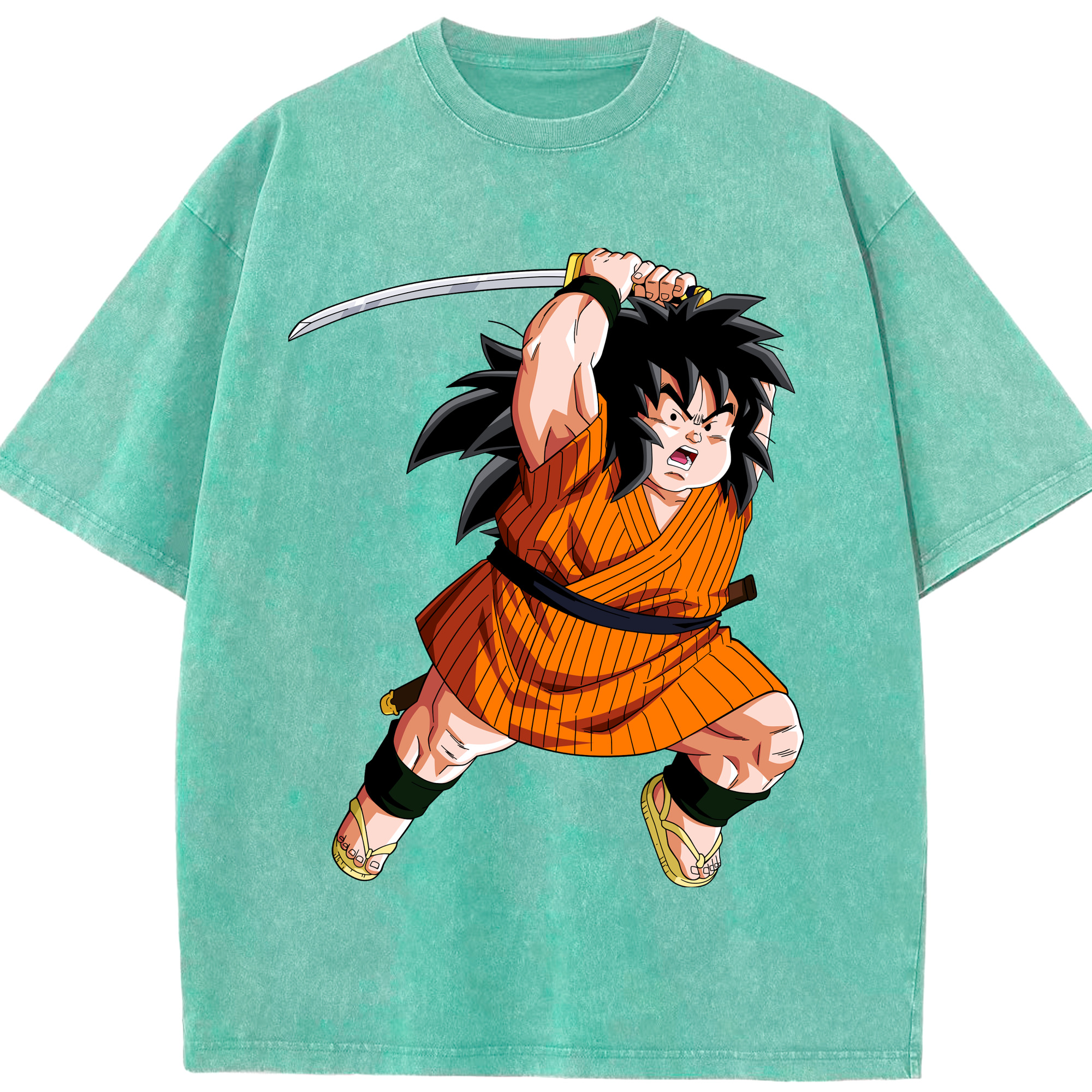 （画像用） ドラゴンボール やじろべえ DRAGON BALL Yajirobe 綿100% ヴィンテージ風 半袖Tシャツ（フロントプリント）